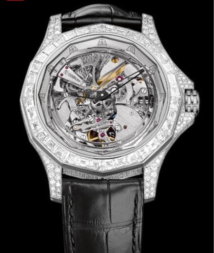 Corum Admiral's Cup Legend 46 Minute Repeater Acoustica Replica Watch 102.109.69/0001 AK12 White Gold - Diamonds - Alligator Strap